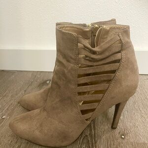 Nine West Taupe Heeled Boots